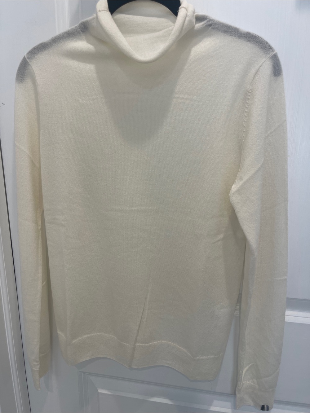 One Grey Day Cream Turtleneck Sweater - Classic Fit
